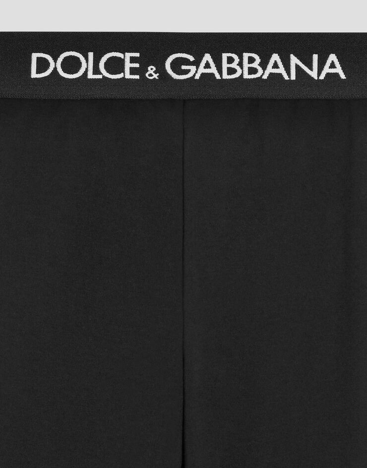Dolce & Gabbana Leggings en interlock avec élastique à logo Noir L5JP3JG7BGA