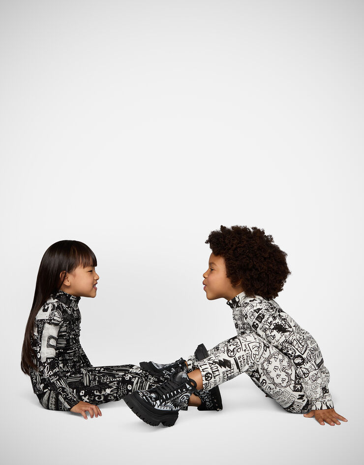 Dolce & Gabbana Graffiti-print interlock leggings Multicolor L5JP3JFSG3L
