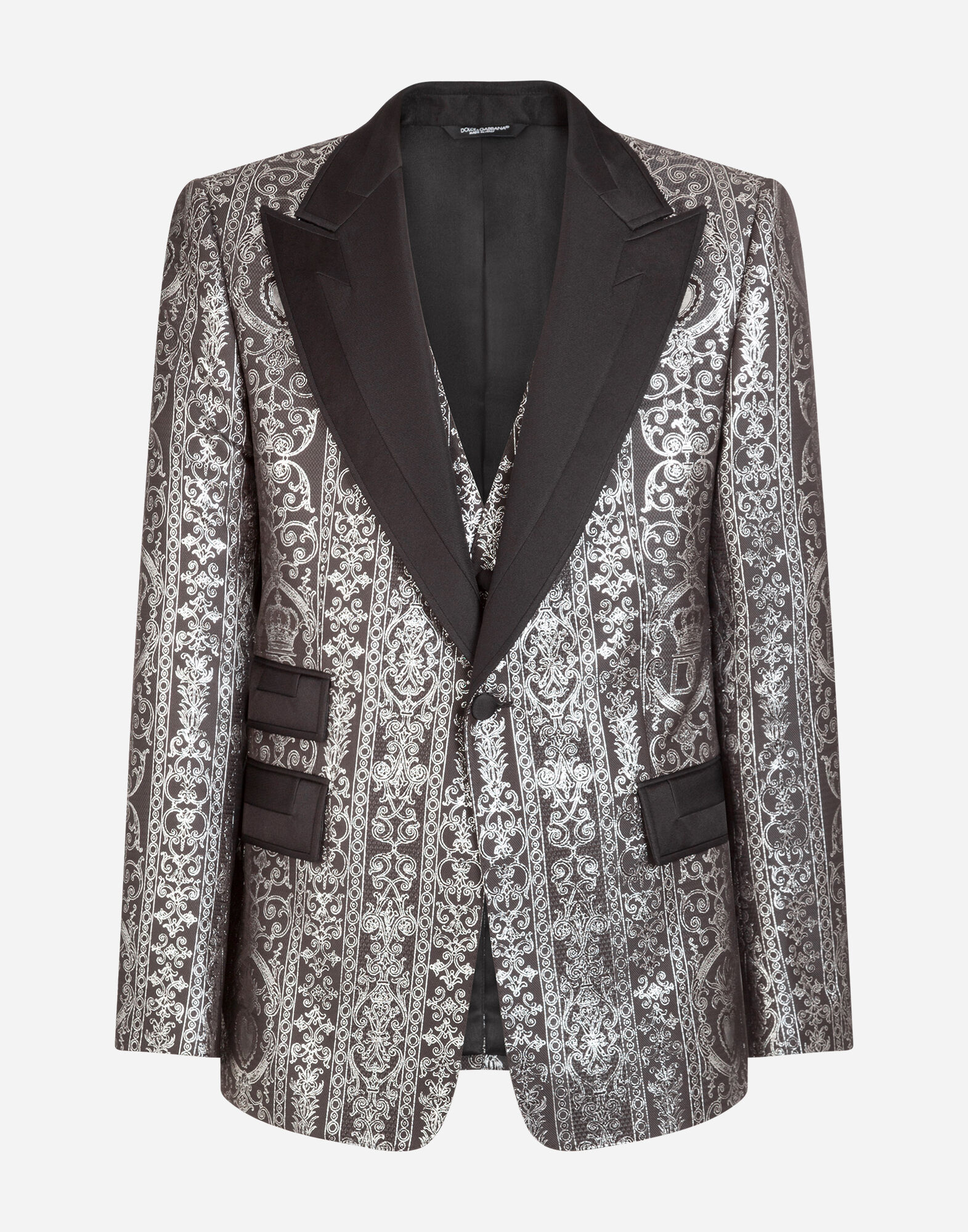 Casino-fit tuxedo jacket with gros-grain details