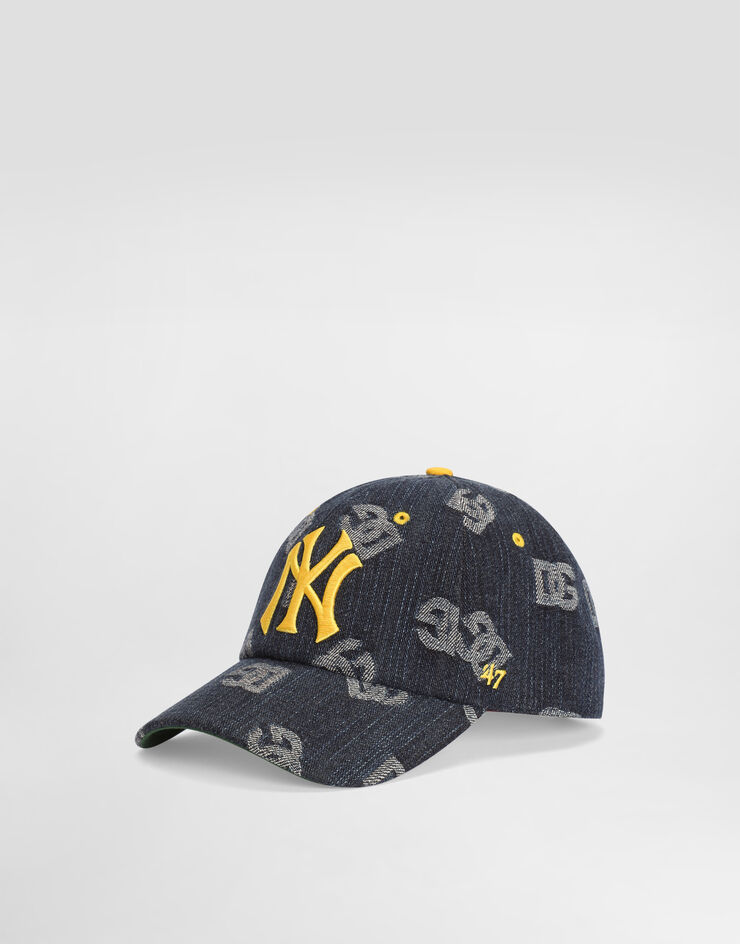 Dolce & Gabbana Dolce&Gabbana X ’47 New York Yankees Baseball Cap In Denim Logo Multicolor IH152MGI209