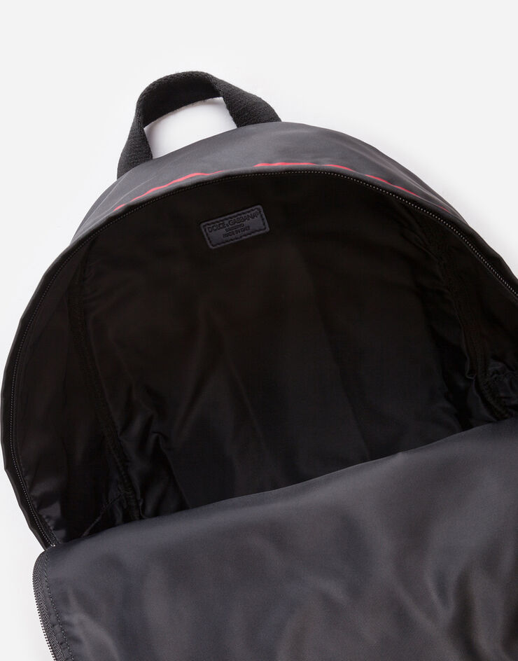 Dolce & Gabbana Nylon backpack with crown print NERO EM0074AN034