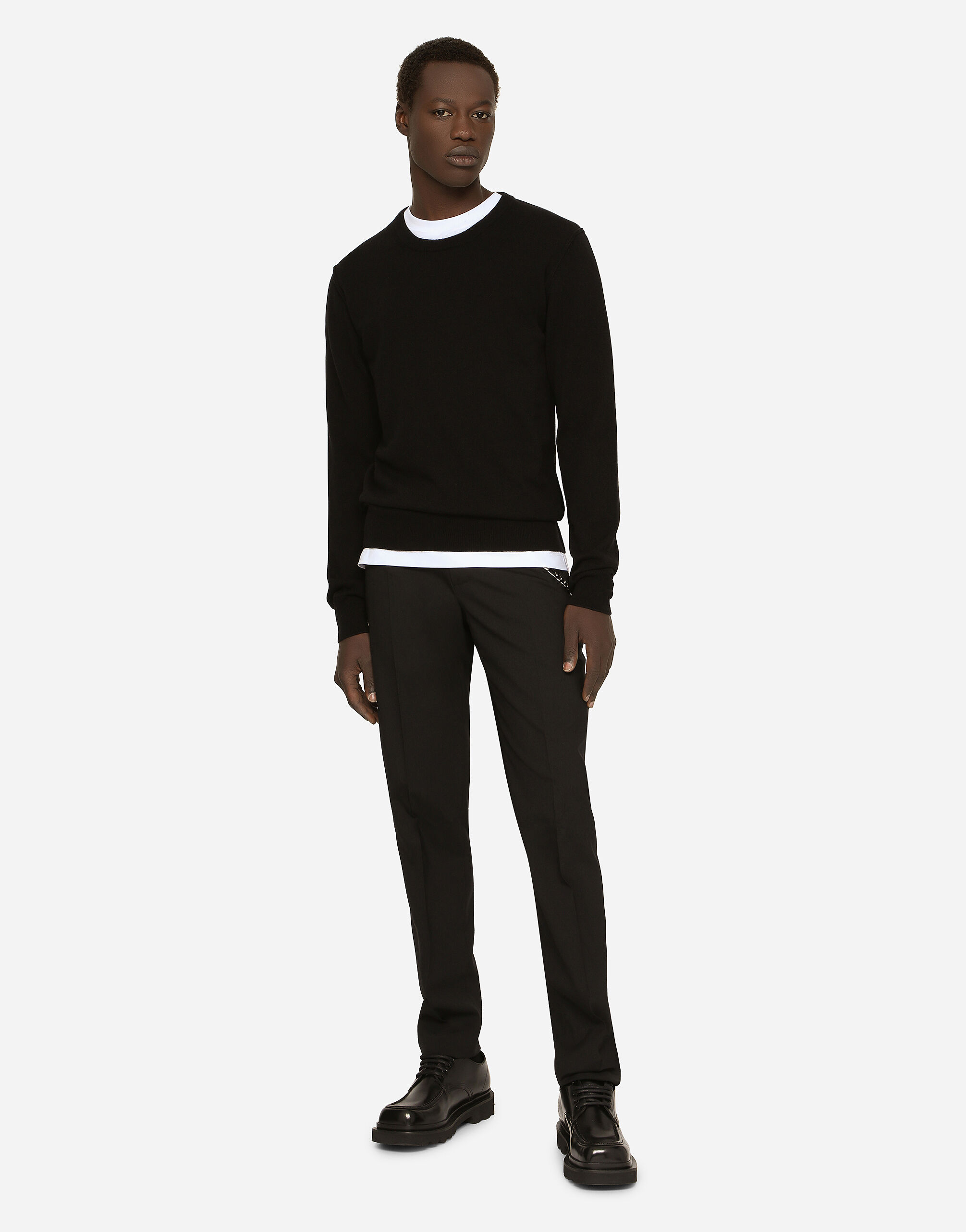【送料&関税込】Dolce & Gabbana Black Cashmere Sweater $_57.JPG