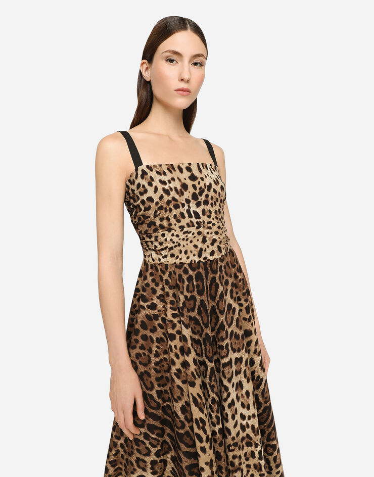 Dolce&Gabbana Leopard-print cady wrap dress Animal Print F6R2QTFSADD