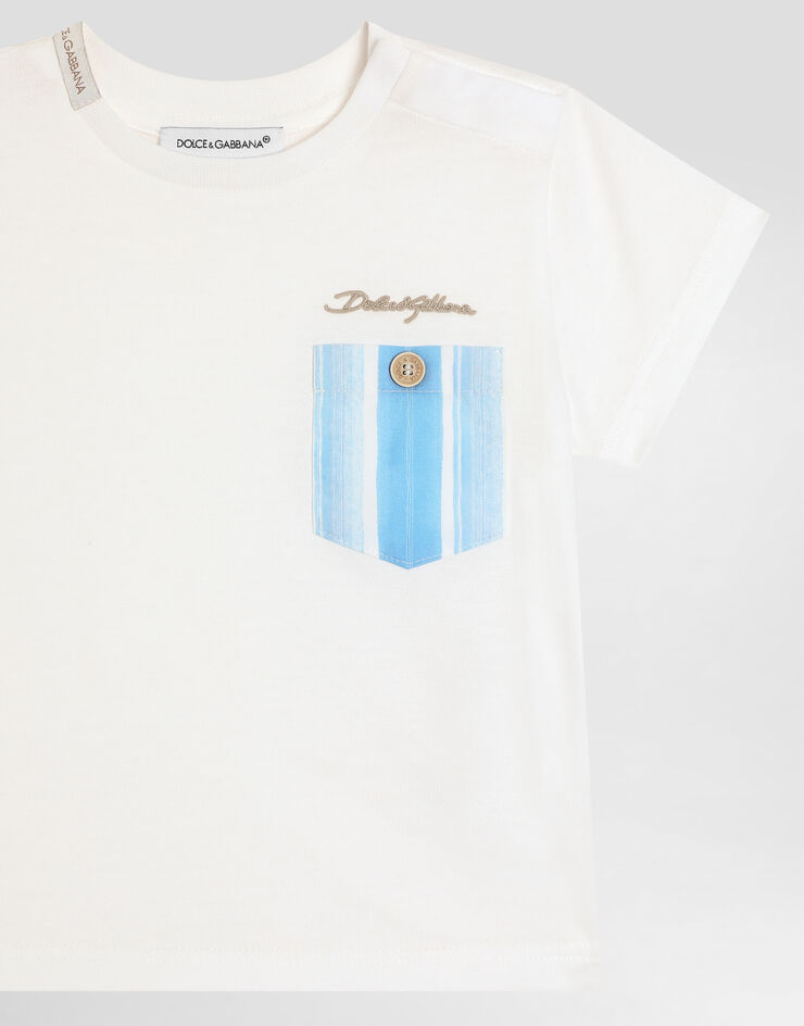 Dolce & Gabbana Jersey T-shirt with pocket White L1JTIEG7N8T
