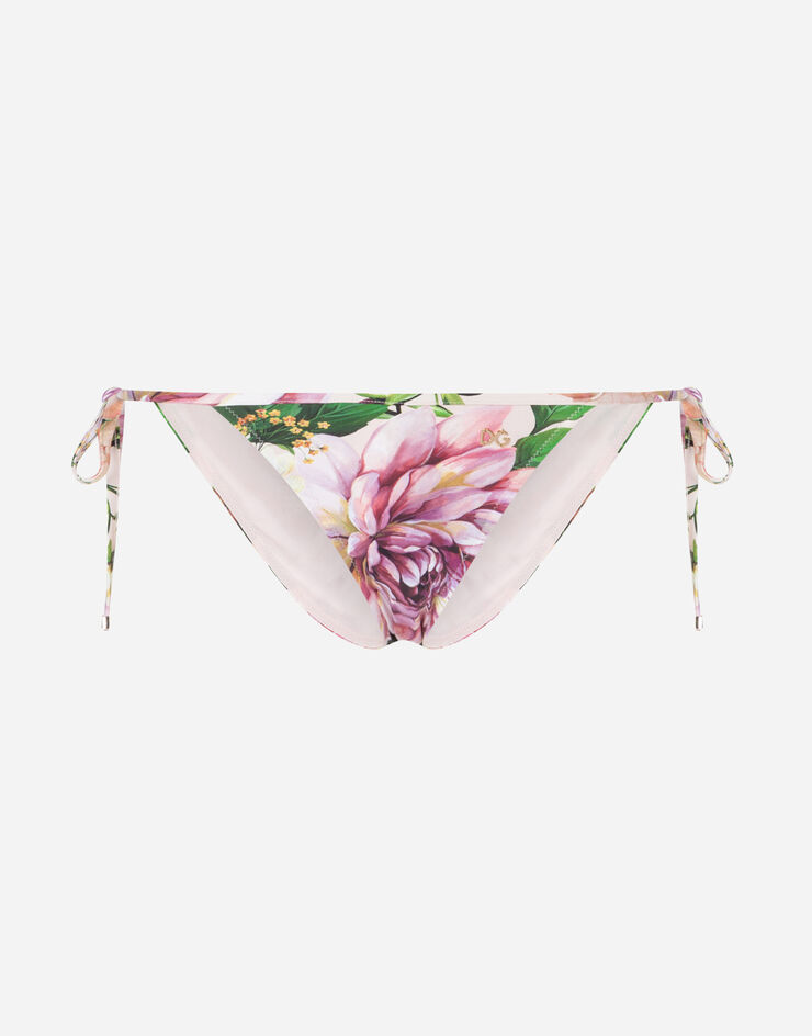 Dolce & Gabbana BIKINI BOTTOMS WITH TIES AND FLORAL ROSE PRINT BLUMENPRINT O2A01JFSGS8