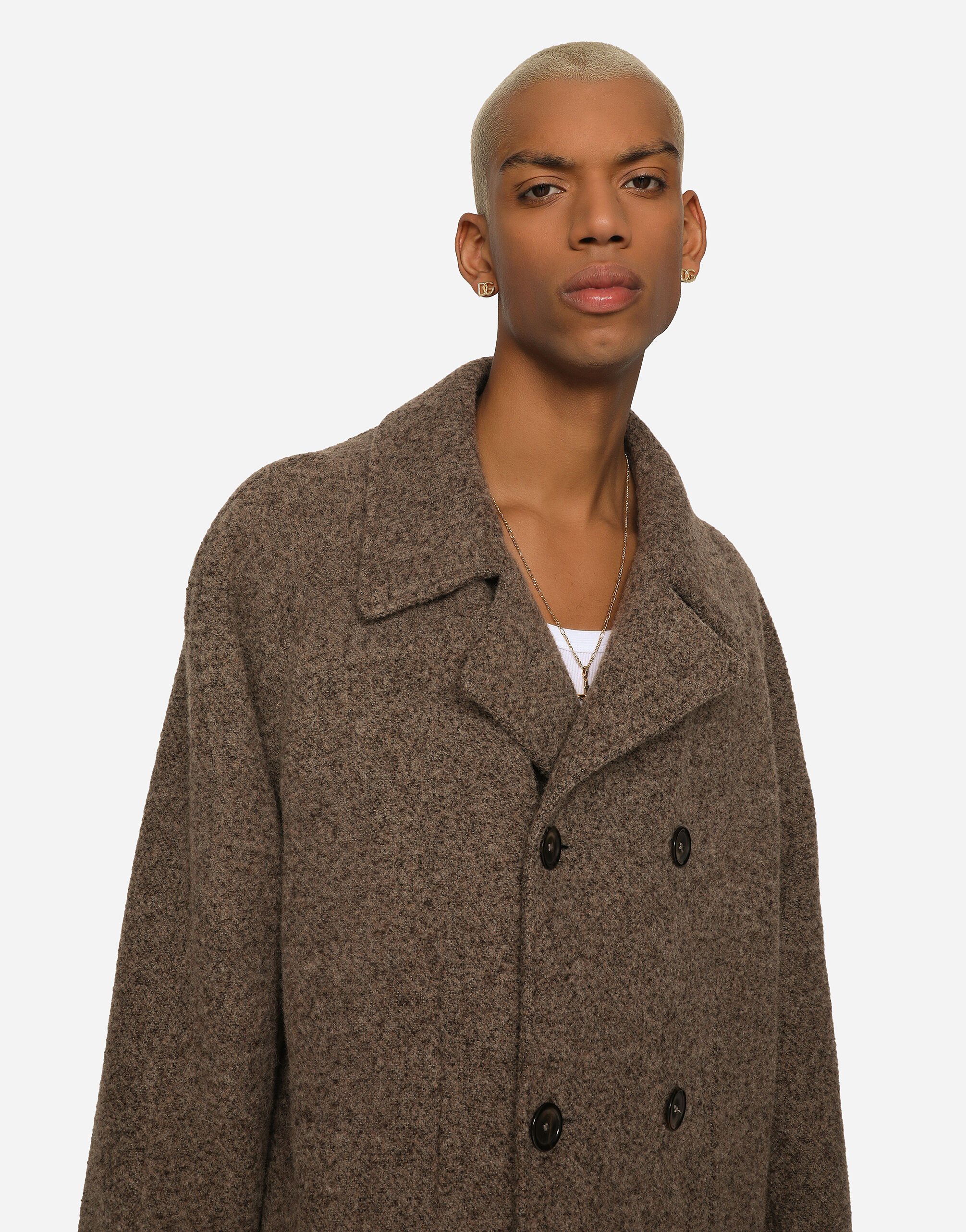Multicolor wool coat clearance