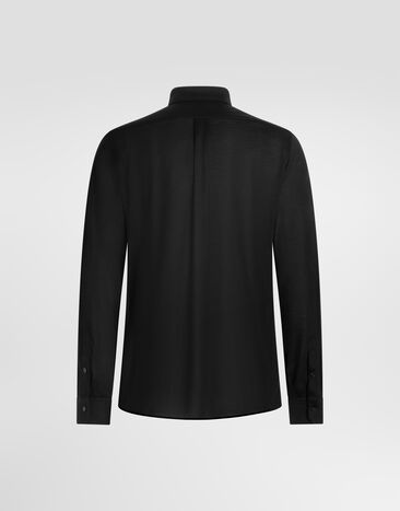 Dolce & Gabbana Martini shirt in melange jersey Black G5OX5ZFU75F