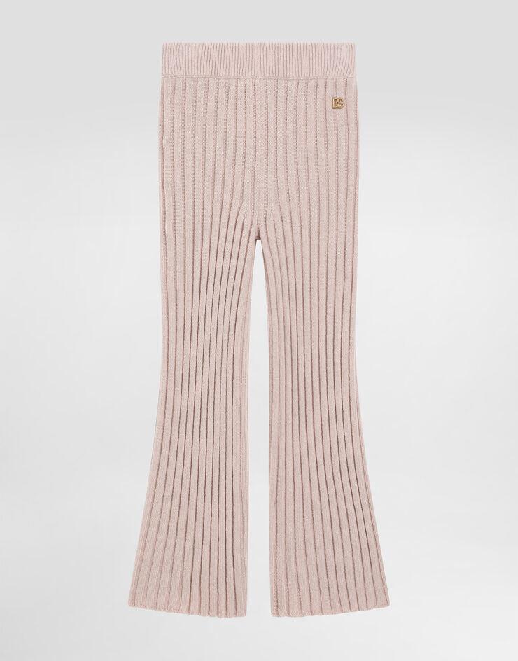 Dolce & Gabbana Ribbed knit trousers Pink L5KP0AJDVCW
