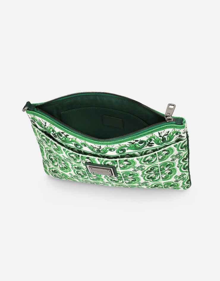 Dolce & Gabbana Pochette en toile à imprimé majoliques Imprimé BP3294AO667