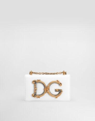 Dolce & Gabbana Calfskin DG Girls phone bag White BI1416AW070