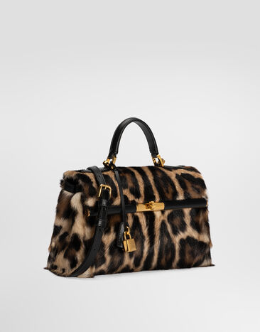 Dolce & Gabbana Marlene handbag in leo kid leather Multicolor BB7931A0600
