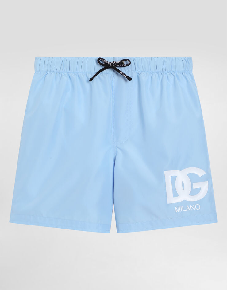 Dolce & Gabbana Swim trunks with logo Azure L4J818ON01H