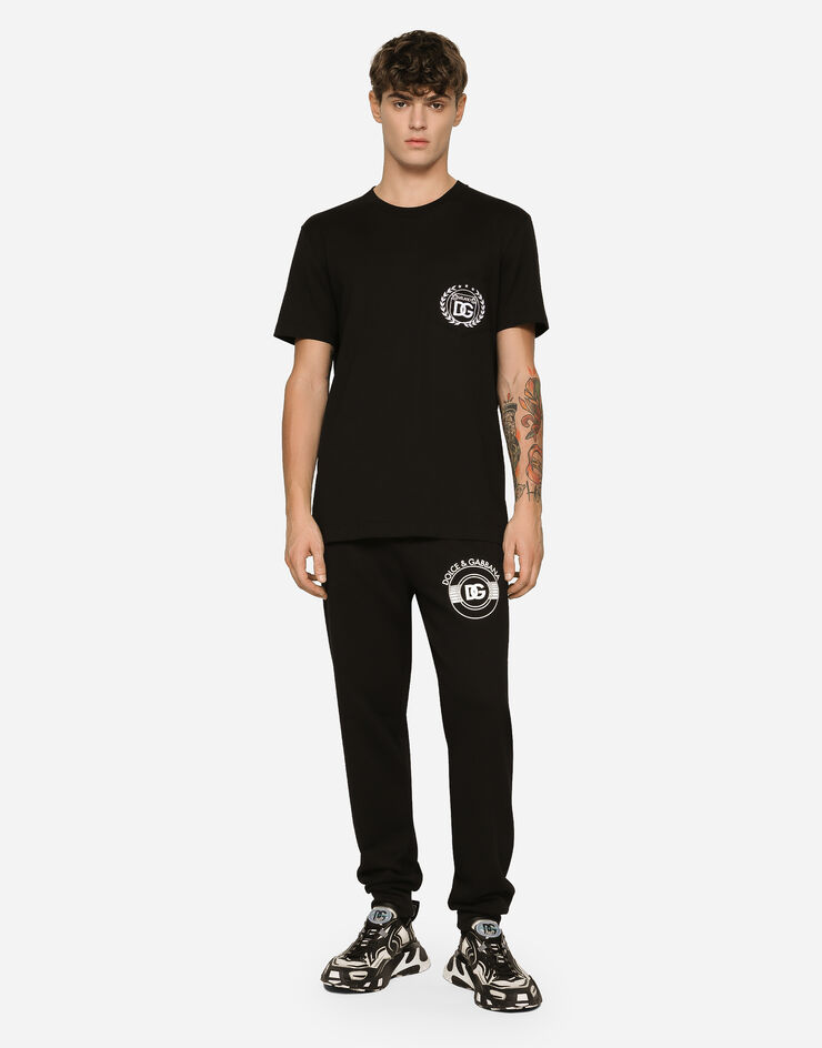 Dolce&Gabbana Jogginghose aus Jersey DG-Logoprint Schwarz GV2VHTG7J6C