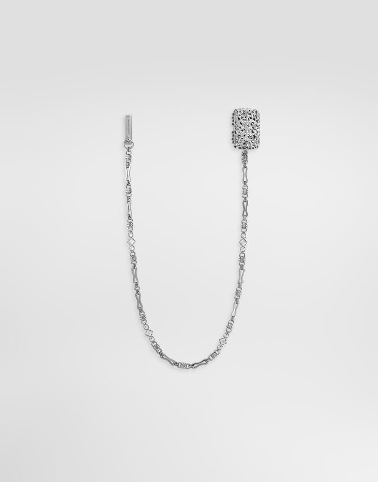 Dolce & Gabbana Spilla orologio con strass Argento WPS7S5W1111