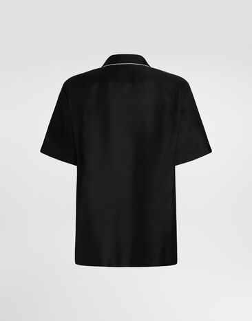 Dolce & Gabbana Hawaii silk twill shirt Black G5KS3ZFU1XB