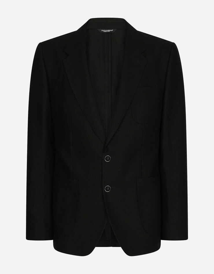 Dolce & Gabbana Deconstructed linen jacket Black G2RH5TFU4LF