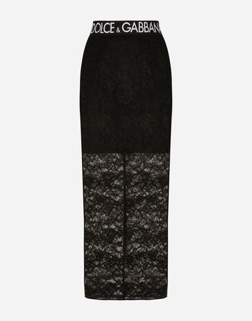 Dolce & Gabbana Lace midi skirt Black BB7117A1037