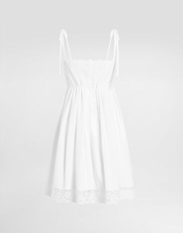 Dolce & Gabbana Short poplin dress White F60F9TFU61A