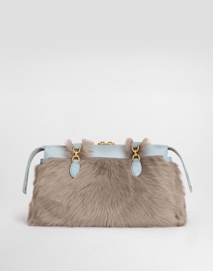 Dolce & Gabbana Vittoria shoulder bag in shearling and calfskin Dolce & Gabbana Vittoria shoulder bag in shearling and calfskin Multicolor BB7953A0736