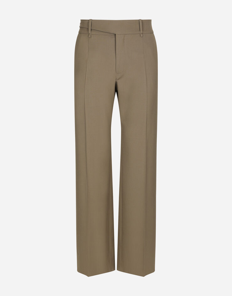 Dolce & Gabbana Sartoriale Hose aus bi-elastischem Twill Beige GP07DTFUBGC