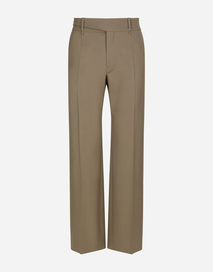 Dolce & Gabbana Pantalone sartoriale in sallia bi-stretch Beige GP07DTFUBGC