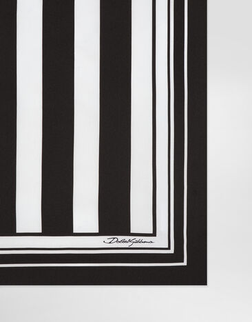 Dolce & Gabbana Striped-print silk twill foulard (50 x 50) Multicolor GQ704EG0WU9