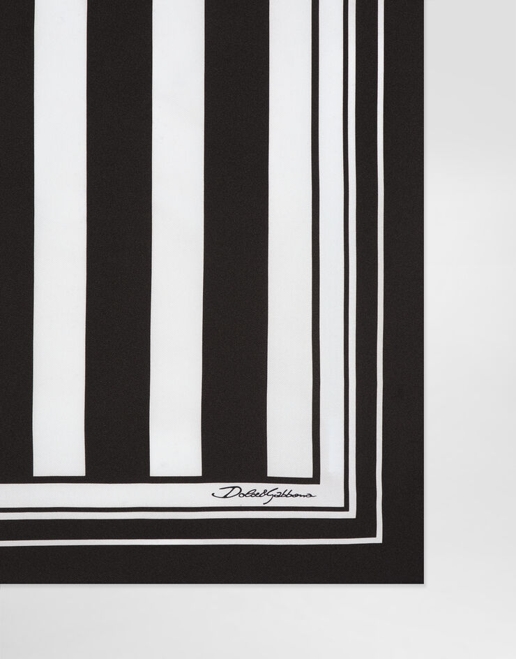 Dolce & Gabbana Striped-print silk twill foulard (50 x 50) Multicolor GQ704EG0WU9