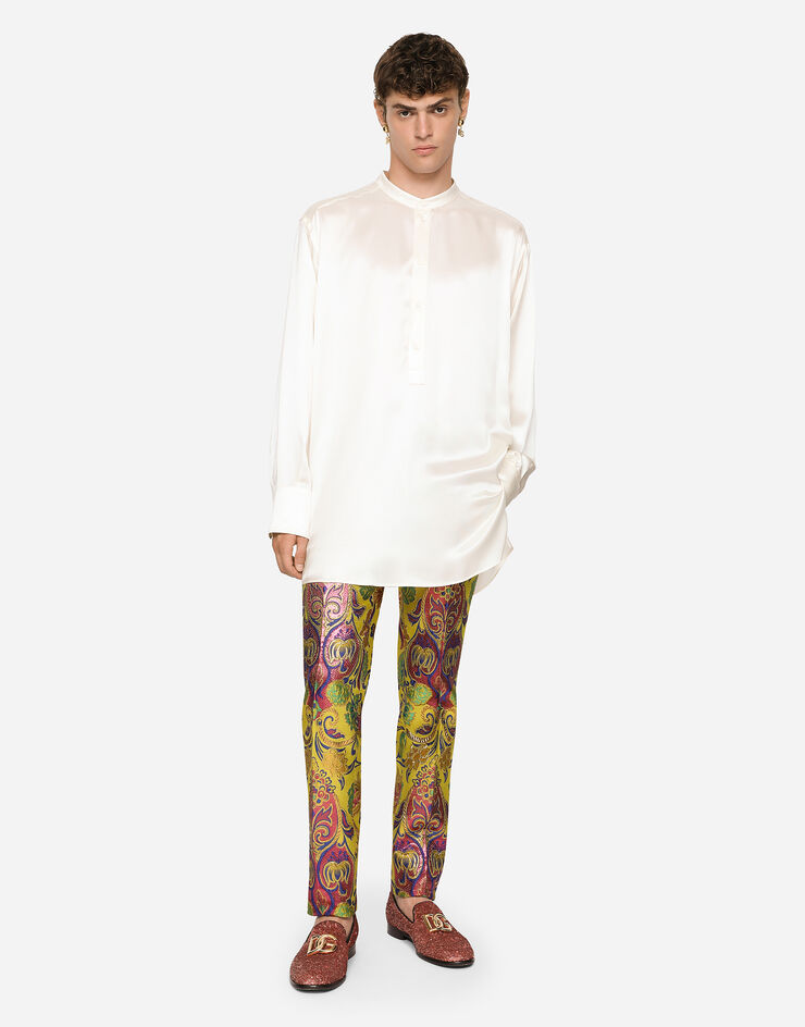 Dolce & Gabbana Silk satin shirt Weiss G5JM8TFU1AU