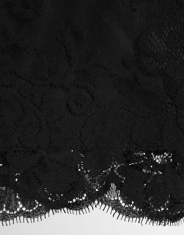Dolce & Gabbana Chantilly lace mini skirt Black F4DLRTFLMP8