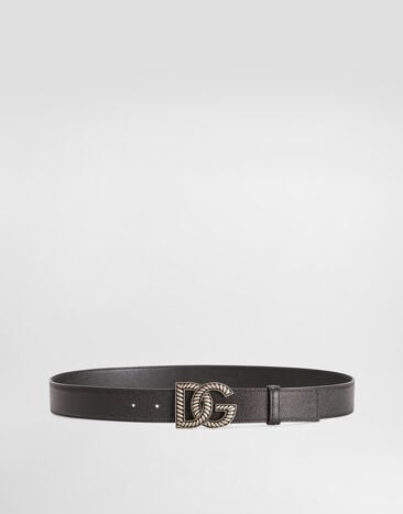 Dolce & Gabbana Alpine calfskin belt Black BC4942AG651