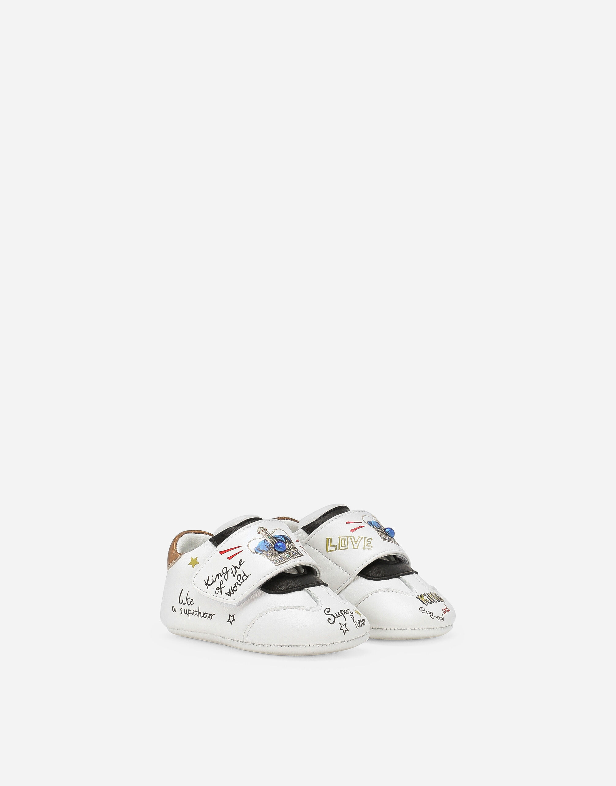 Printed nappa leather sneakers in Multicolor for Boys Dolce Gabbana