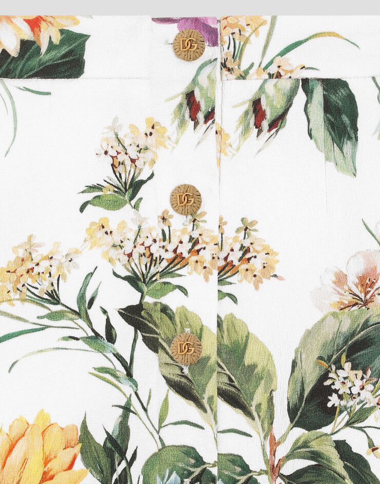 Dolce & Gabbana Flower-print wall fabric skirt Print L55I68FSRQV