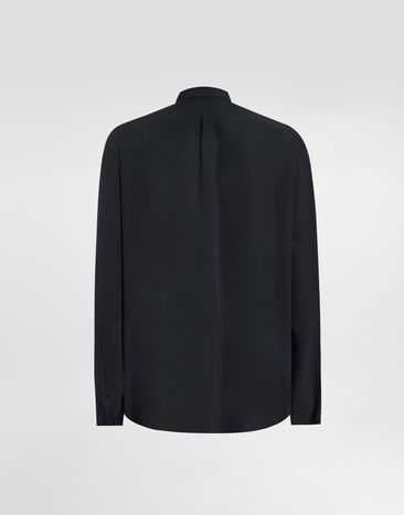 Dolce & Gabbana Stretch cotton poplin martini shirt Blue G5OI6TFUEAJ