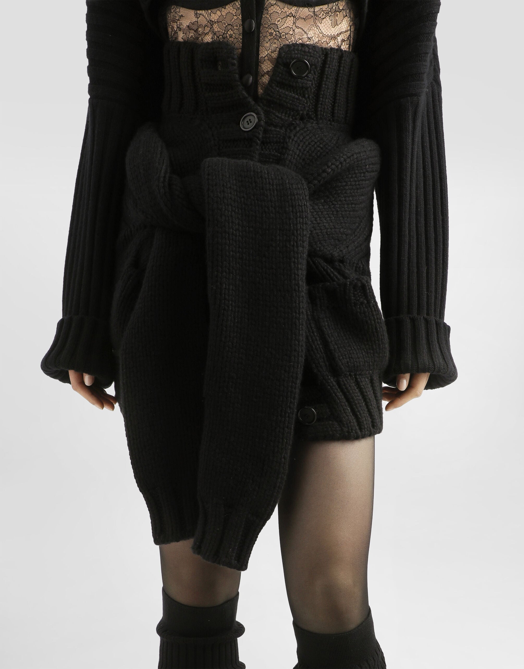 Virginwool and cashmere cardigan - thumbnail 7