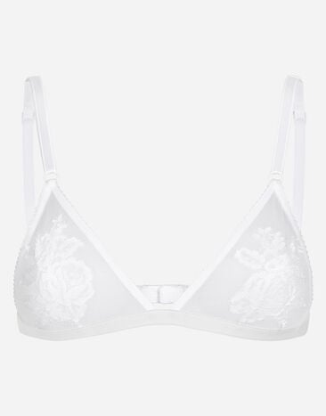 Dolce & Gabbana Lace and tulle soft-cup triangle bra Black O1G24TONQ79