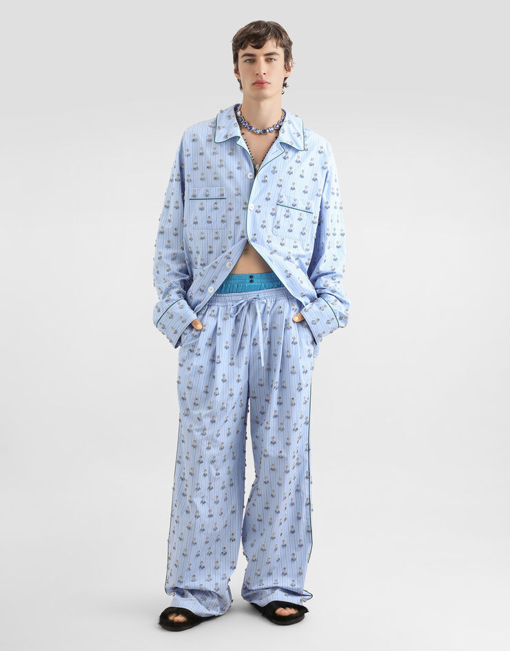 Dolce & Gabbana Vanity trousers with embroidery Multicolor GP1N9ZGK174