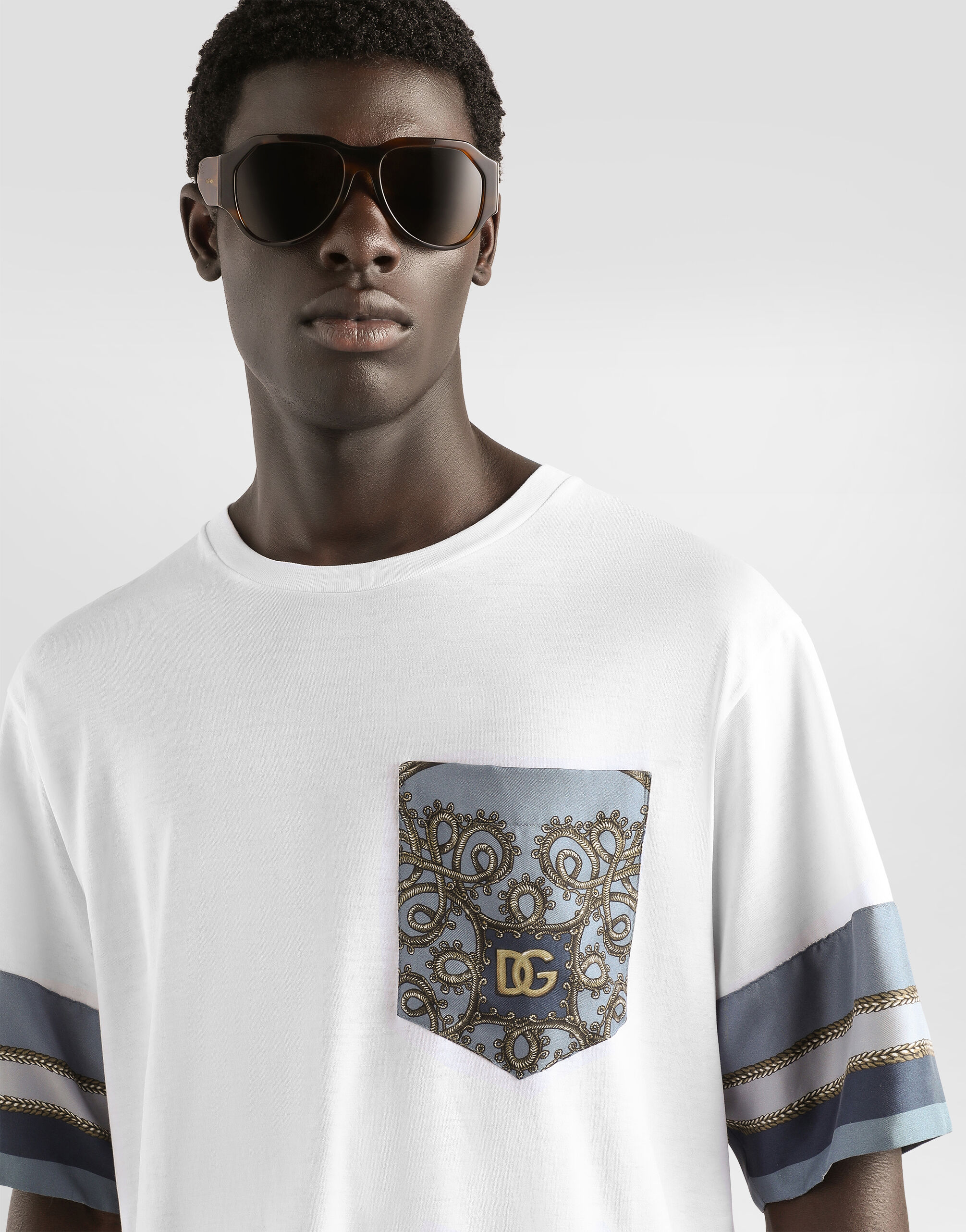 Jersey t-shirt with print in White for Men | Dolce&Gabbana® US