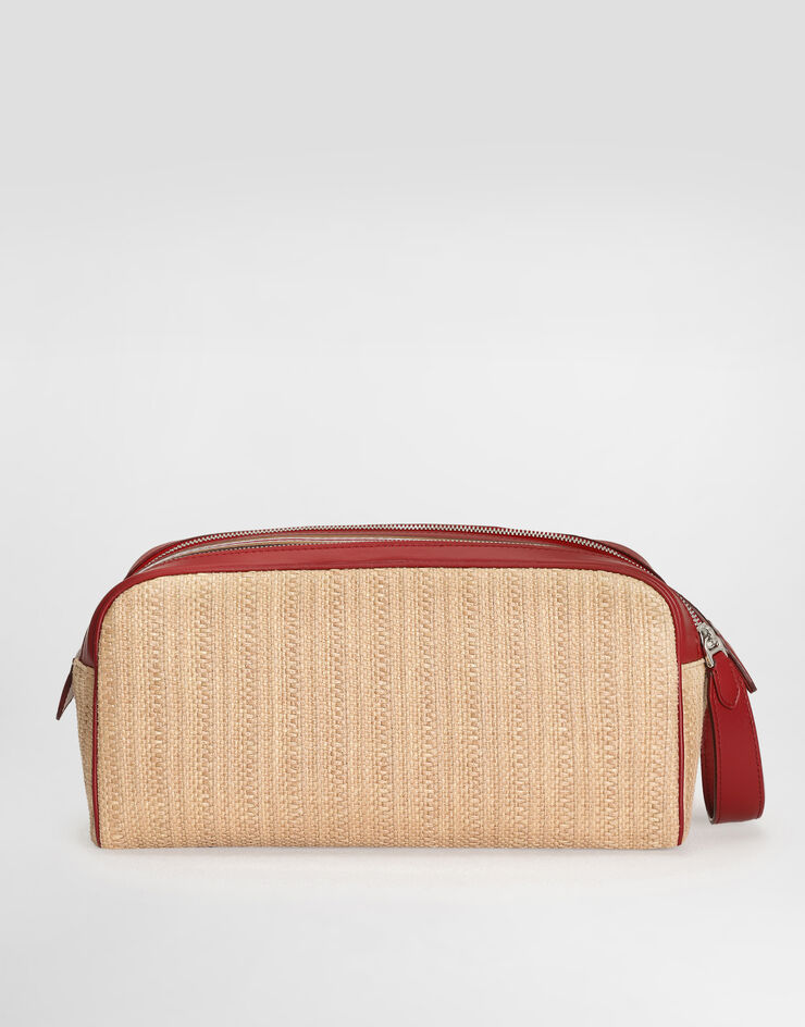 Dolce & Gabbana Essenza toiletry bag in raffia Multicolor BP3467A0859