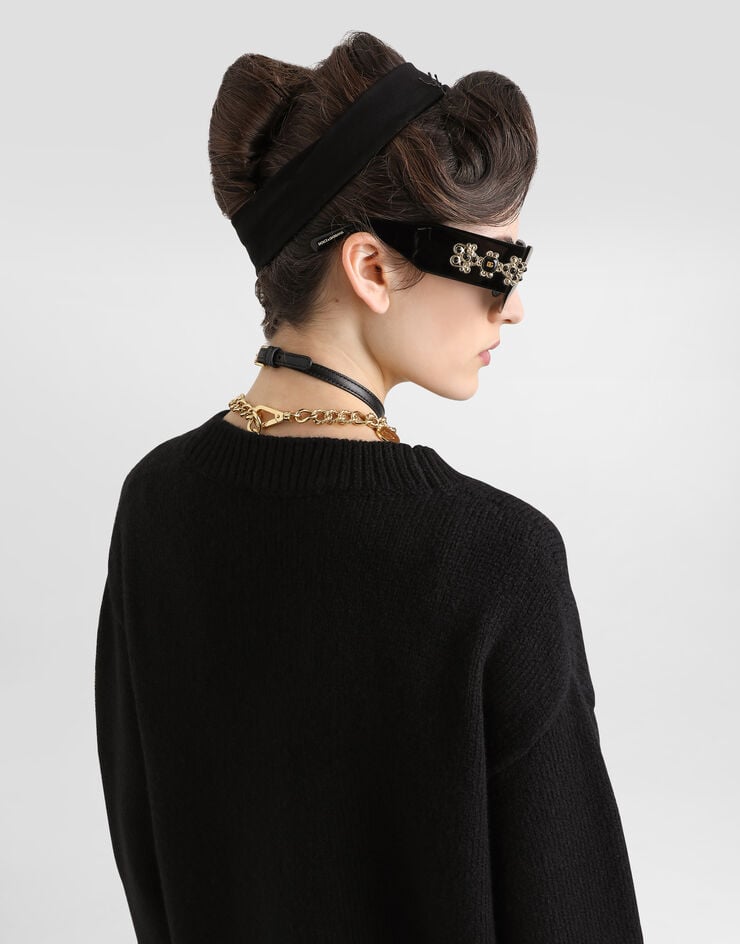 Dolce & Gabbana Cárdigan de botonadura doble de mezcla de cachemira Multicolor FXVB1TJGMAW