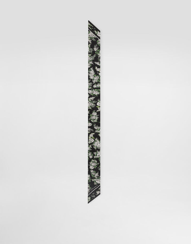 Dolce & Gabbana 6x100 small flower bouquet-print silk twill bandeau Multicolor FS215AGDDUH