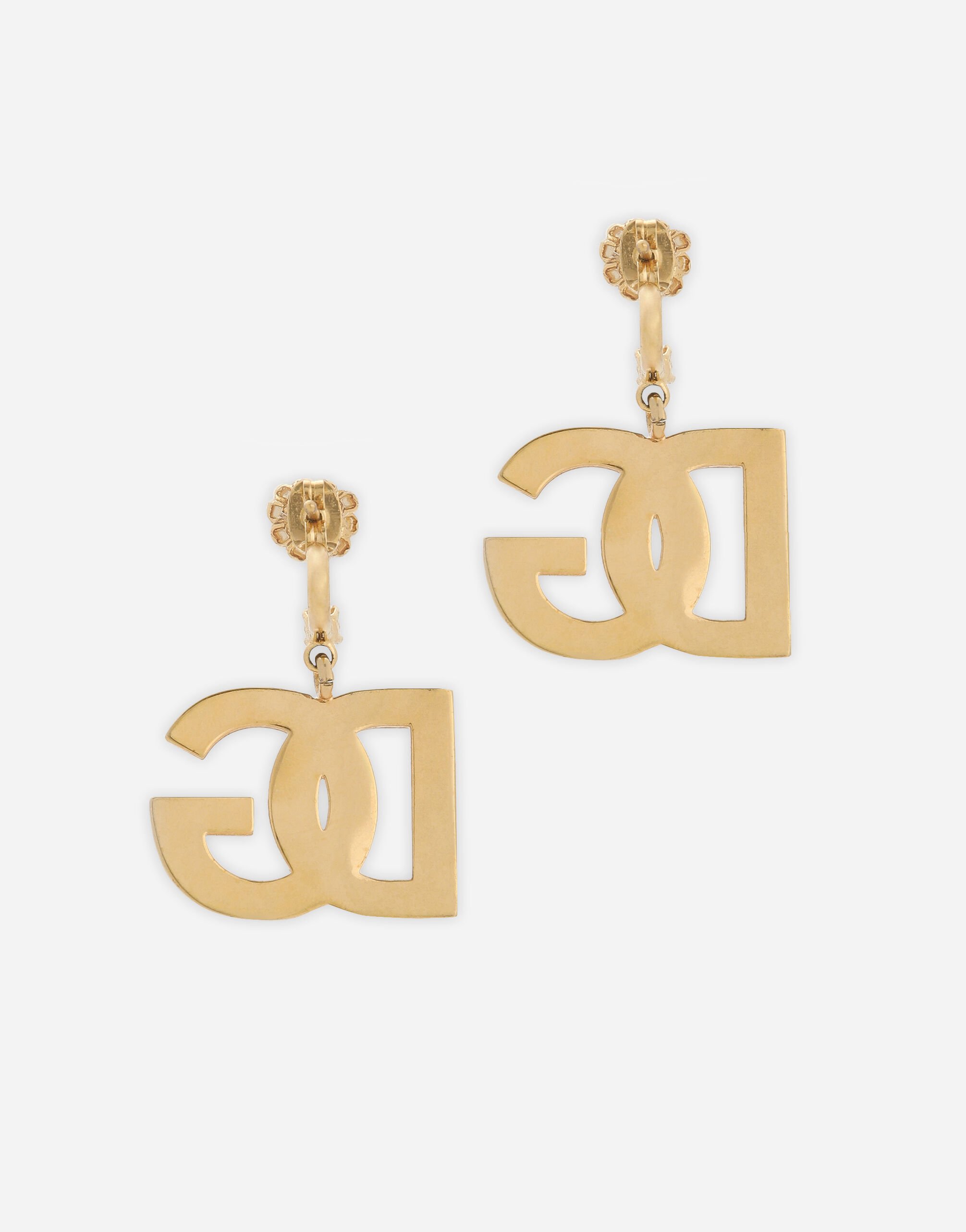 Earrings with DG logo and pearls in Gold for Women Dolce Gabbana US