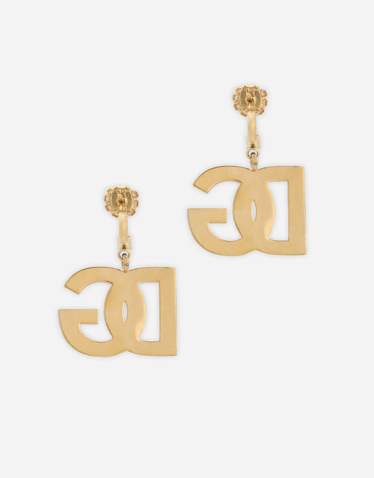 Dolce & Gabbana Earrings with DG logo and pearls Gold WEN6N2W1111
