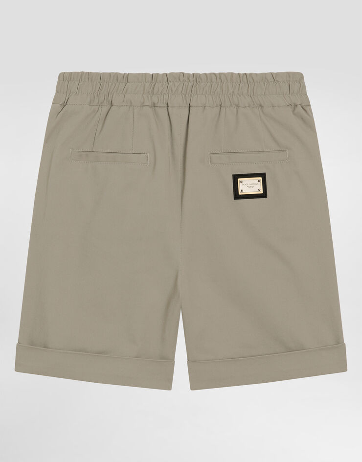 Dolce & Gabbana Gabardine bermuda shorts Beige L43Q88FUFL3