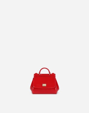 Dolce & Gabbana Mini sac Sicily en cuir verni Imprimé L53DU9HS5Q4