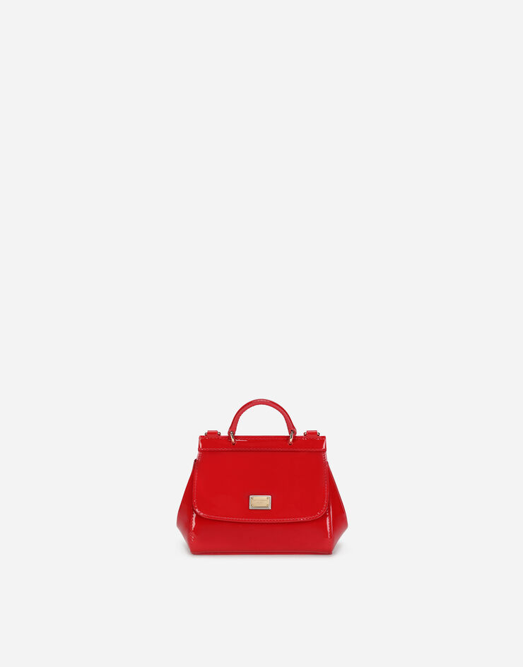 Dolce & Gabbana Patent leather mini Sicily bag ROUGE EB0003A1067