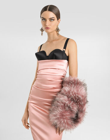 Dolce & Gabbana Manchon en fausse fourrure Rose FP572AFUS0G