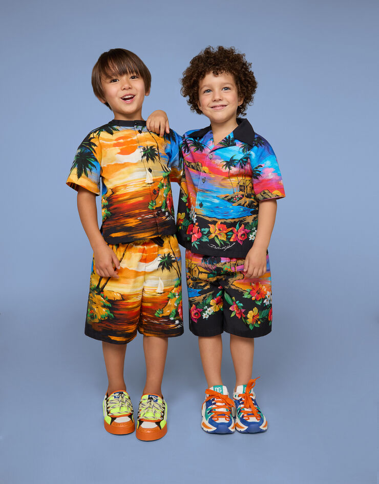 Dolce & Gabbana Mixed-material Portofino Space sneakers Multicolor DA5120AB718