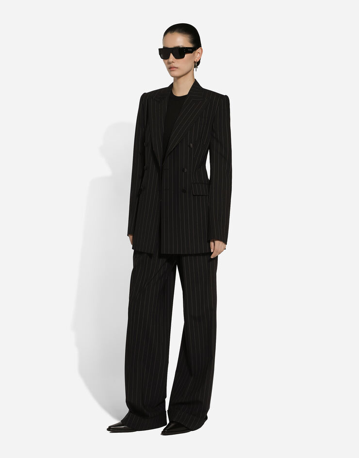 Dolce & Gabbana 细条纹羊毛喇叭裤 多色 FTBMPTFRBDK