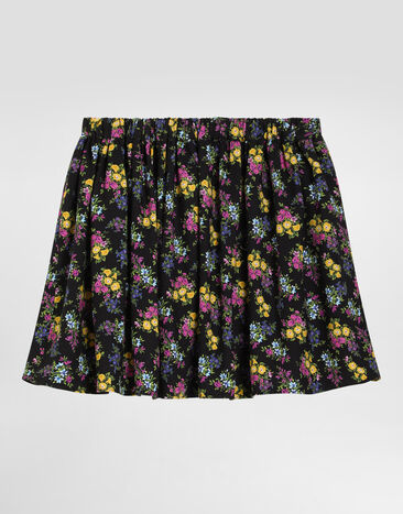 Dolce & Gabbana Small flowers-print viscose skirt Multicolor L55I91FS8DN