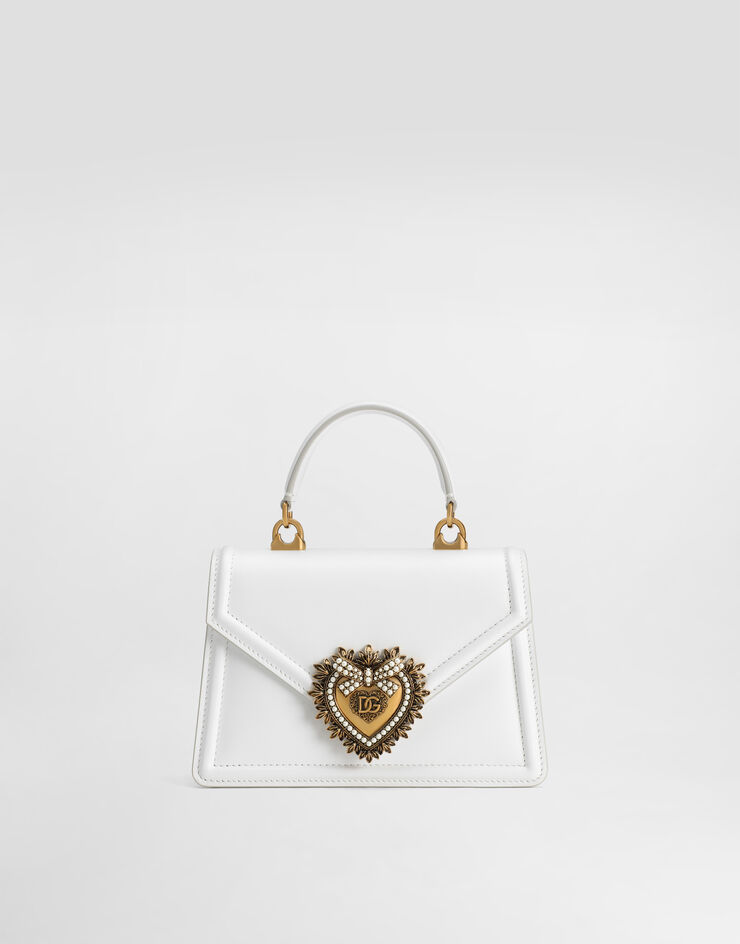 Dolce & Gabbana حقيبة ديفوشن من جلد العجل الناعم أبيض BB6711AV893